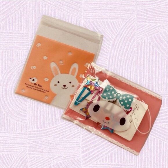 Set of 6 Knit Flower Hair Clip, Pink Snap Clips for Girls & Toddler Barrettes - Picture 6 of 6